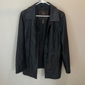 Like New Womens Coach Soft Leather Button Up Jacket